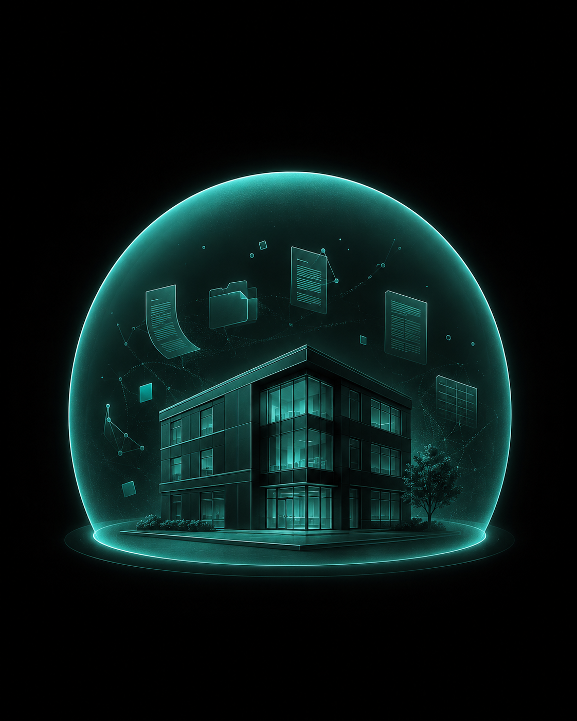 Vos locaux proteges par un dome de lumiere : vos documents restent a l'interieur, rien ne sort